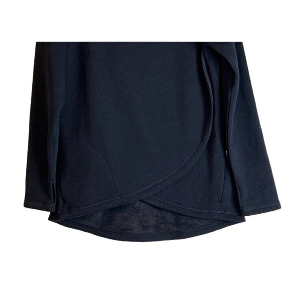 ATHLETA Cozy Karma Asym Pullover Sweatshirt Black Long Sleeve Size Small - Picture 5 of 9